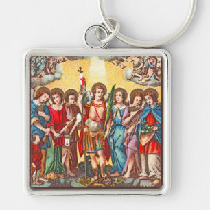 The Seven Archangels (CP 001; Chromolithograph) Key Ring