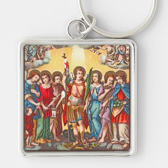 The Seven Archangels (CP 001; Chromolithograph) Key Ring (Front)