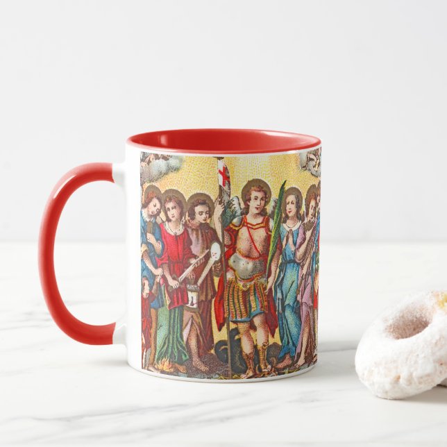 The Seven Archangels (CP 001; Chromolithograph) Mug (With Donut)