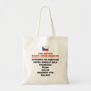 The Seven Basic Food Groups Funny Czech Tote Bag