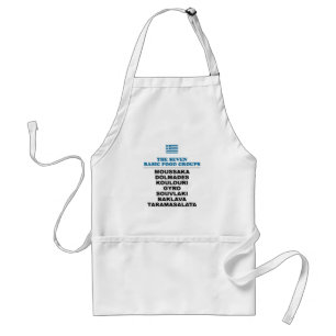 The Seven Basic Food Groups Funny Greek Apron