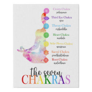 The Seven Chakras Colourful Canvas