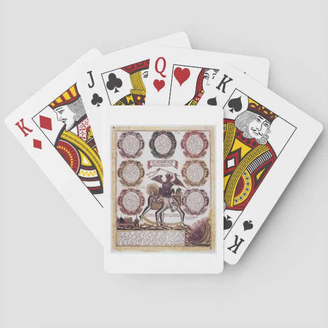 The Seven Deadly Sins (engraving) Playing Cards (Back)
