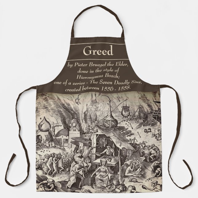 The Seven Deadly Sins - Greed Apron (Front)