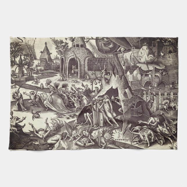 The Seven Deadly Sins - Lust Tea Towel (Horizontal)