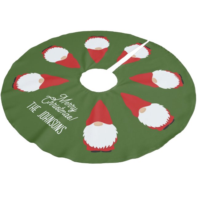 The seven dwarfs custom Christmas tree skirt (Angled)
