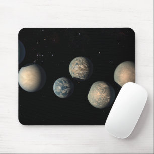 The Seven Earth-Size Planets Of Trappist-1 Mouse Mat