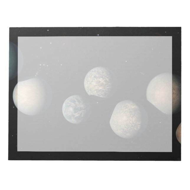 The Seven Earth-Size Planets Of Trappist-1 Notepad (Front)