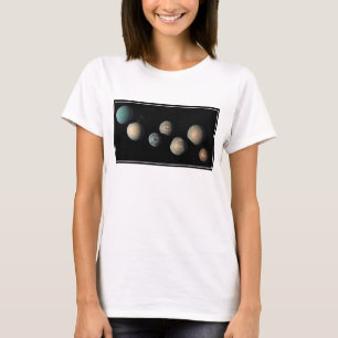 The Seven Earth-Size Planets Of Trappist-1 T-Shirt