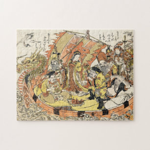 The Seven Gods Good Fortune in the Treasure Boat Jigsaw Puzzle