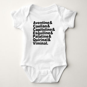 The Seven Hills of Rome As Made Famous by History Baby Bodysuit