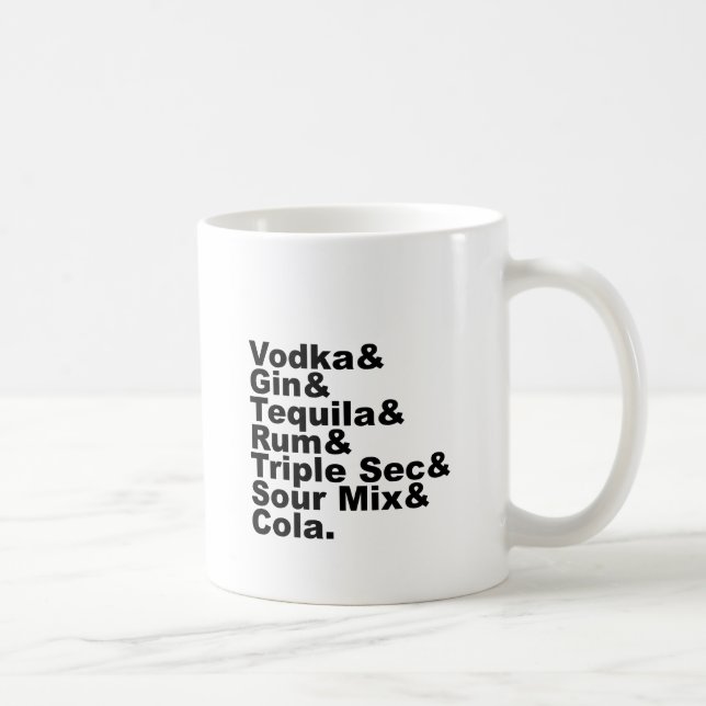The Seven Ingredients In A Long Island Iced Tea Coffee Mug (Right)