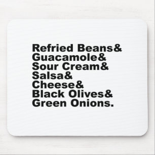 The Seven Ingredients In A Seven Layer Dip Mouse Mat