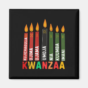 The Seven Principles Of Kwanzaa Kinara Happy Kwanz Magnet