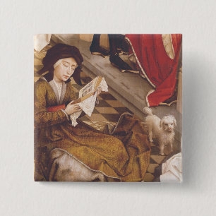 The Seven Sacraments Altarpiece 2 15 Cm Square Badge