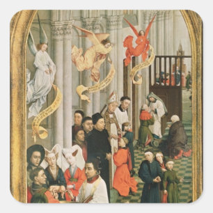 The Seven Sacraments Altarpiece Square Sticker