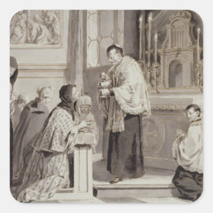 The Seven Sacraments: Communion, 1779 (pen, brown Square Sticker