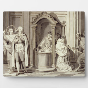 The Seven Sacraments: Confession, 1779 (pen, brown Plaque