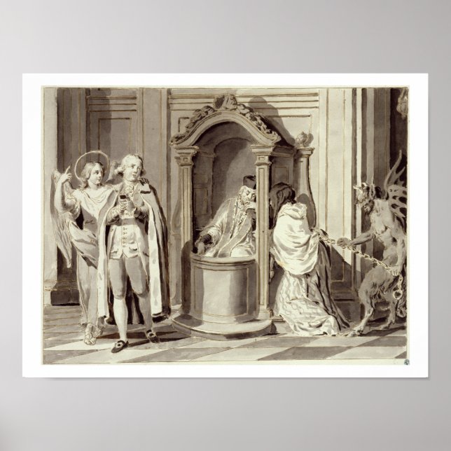 The Seven Sacraments: Confession, 1779 (pen, brown Poster (Front)