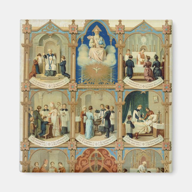 The Seven Sacraments Magnet (Front)