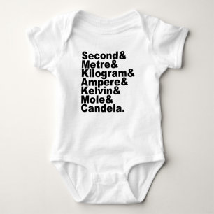 The Seven SI Base Units & Measurements In Science Baby Bodysuit