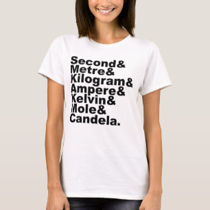 The Seven SI Base Units & Measurements In Science T-Shirt