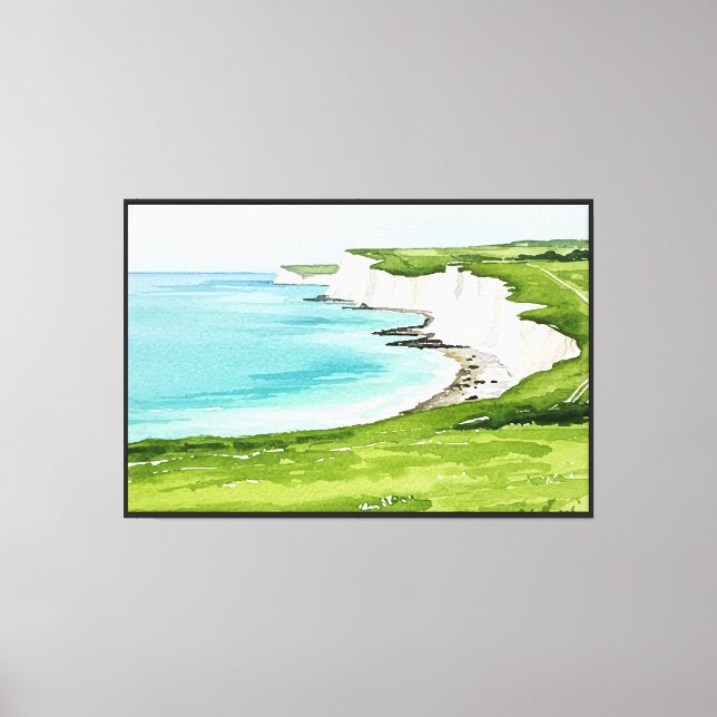 The Seven Sisters cliffs Canvas Print (Front)