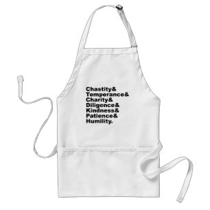 The Seven Virtues As Made Popular By The Bible Standard Apron