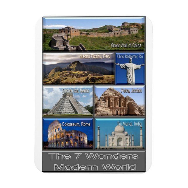 The Seven Wonder Modern World - Magnet (Vertical)