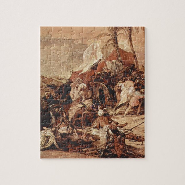 The seventh crusade against Jerusalem by Francesco Jigsaw Puzzle (Vertical)