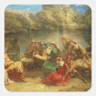 The Seventh day of the Decameron Square Sticker