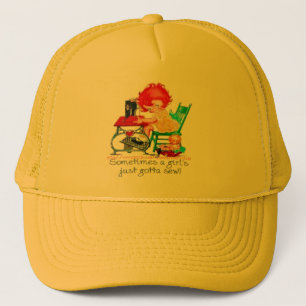 "The (Sewing)female teamster" Trucker Hat