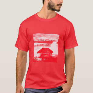 The Shack @ Windansea Red Halftone image on a red  T-Shirt