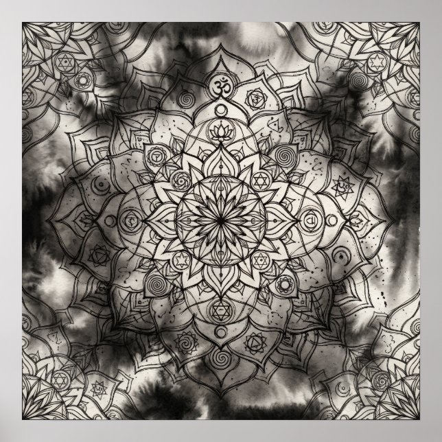 The Shadow Mandala of Inner Stillness Wall Art (Front)