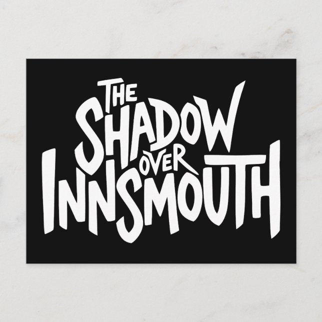 The Shadow over Innsmouth Lettering Holiday Postcard (Front)