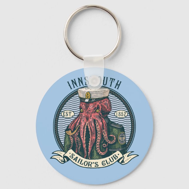 The Shadow over Innsmouth Lovecraft Cthulhu Sailor Key Ring (Front)