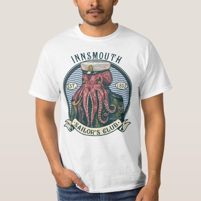 The Shadow over Innsmouth Lovecraft Cthulhu Sailor T-Shirt (Front)