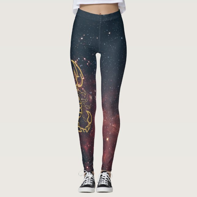The Shadow & Stardust Scorpio Leggings (Front)