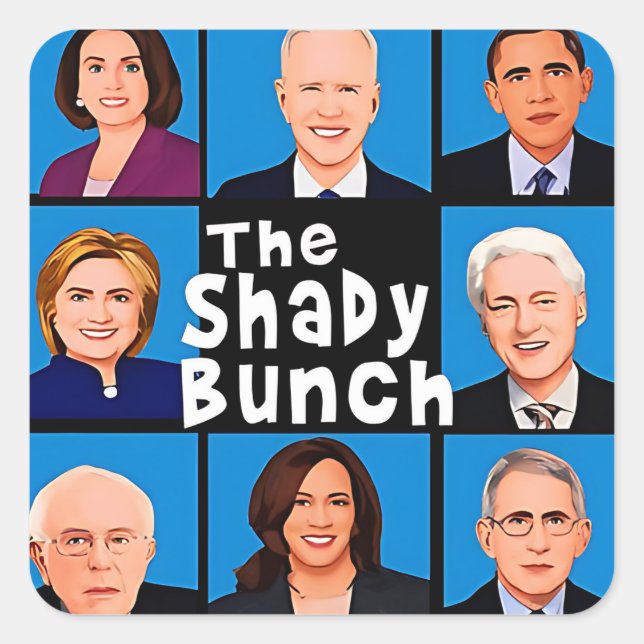 the shady bunch square sticker (Front)