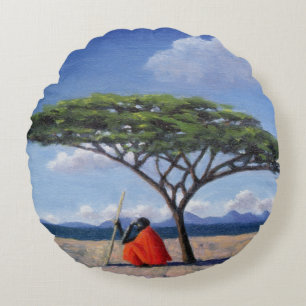 The Shady Tree 1992 Round Cushion