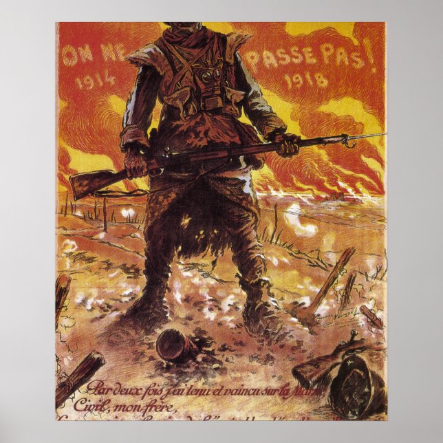 The shall not pass! (1918)_Propaganda poster (Front)