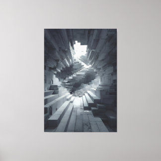 The Shape of Collapsed Steps × The Shape of Layere Canvas Print
