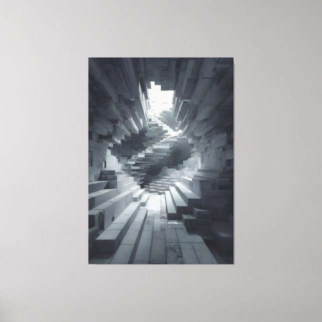 The Shape of Collapsed Steps × The Shape of Layere Canvas Print (Front)
