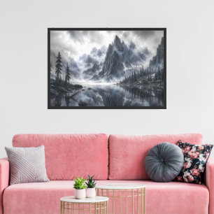 The Shape Of Silence – Black and White Landscape Canvas Print