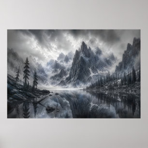 The Shape Of Silence – Black and White Landscape Poster