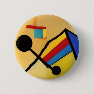 The shapes connecting with the colours 6 cm round badge