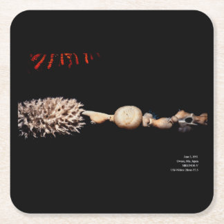 The Shapes of the Sea in the pitch-black Wall Art Square Paper Coaster