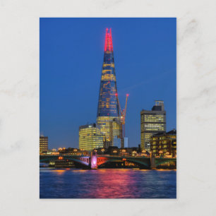 The Shard at dusk, London UK Postcard