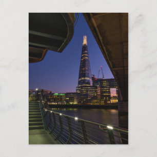 The Shard at dusk, London UK Postcard