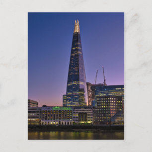 The Shard at dusk, London UK Postcard